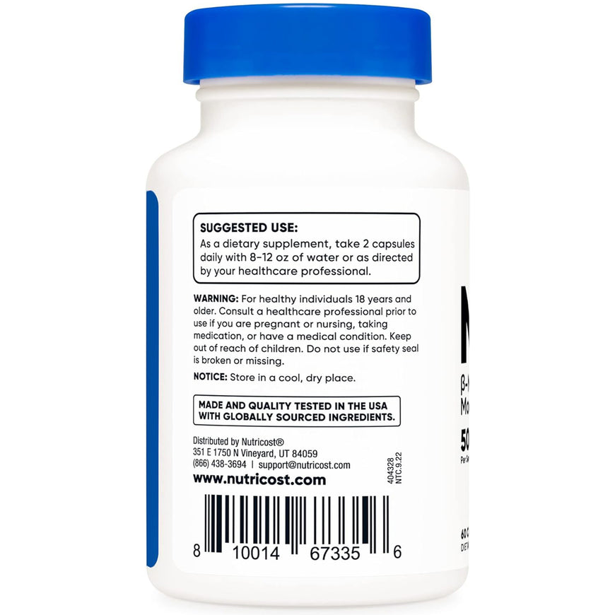 Nutricost NMN Nicotinamide Mononucleotide 500mg Capsules - Vegetarian, 60 Count - Image 3