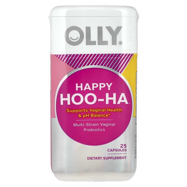 Olly Happy Hoo-Ha Gut Health & Probiotics Capsules - 25 Count