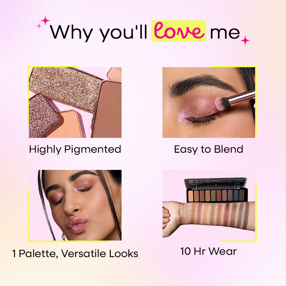 Nykaa Eyes on Me! 10-in-1 Eyeshadow Palette Sundowner Stunner - Image 3