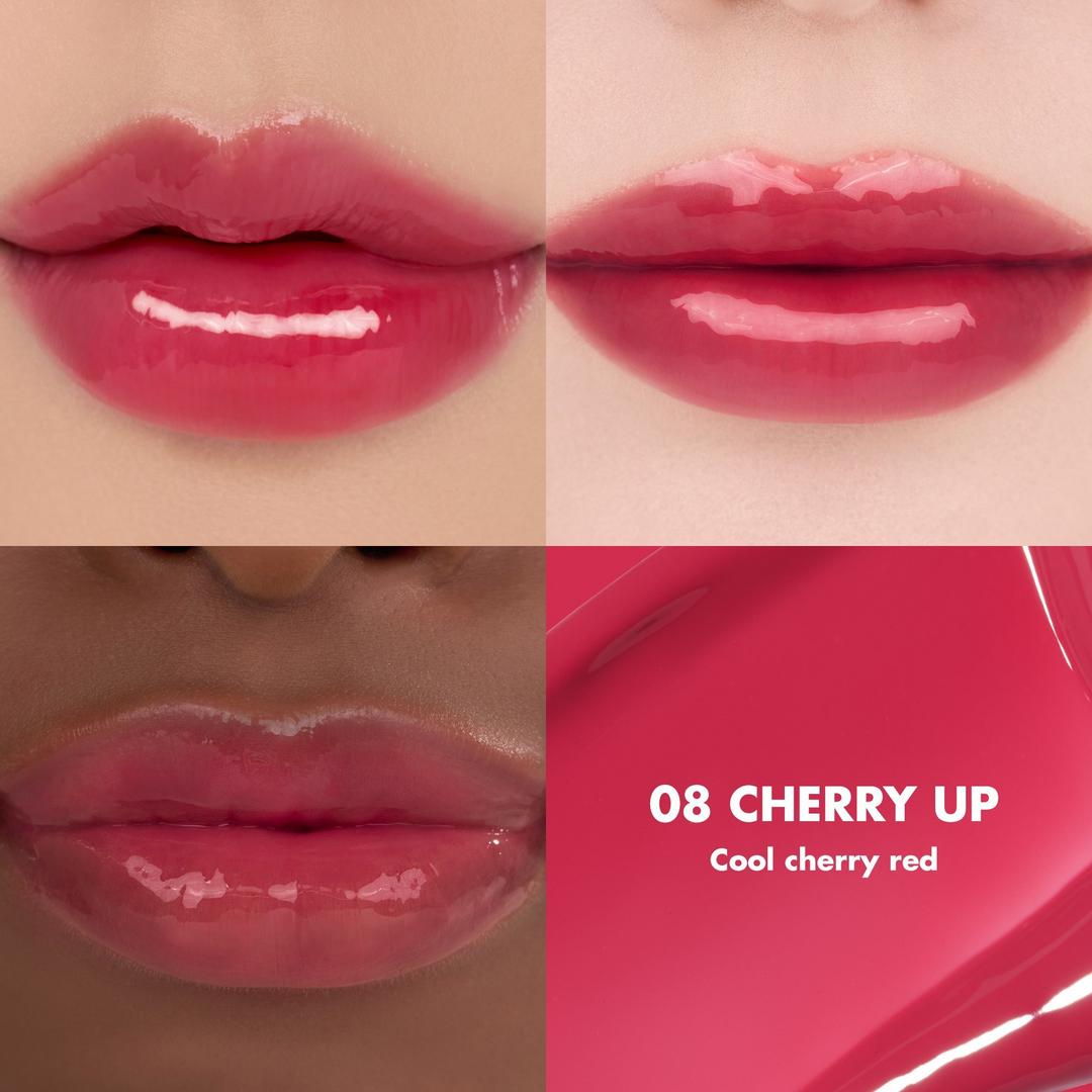 Rom&Nd Glasting Color Gloss 08 Cherry Up - Vibrant Lip Gloss - Image 2