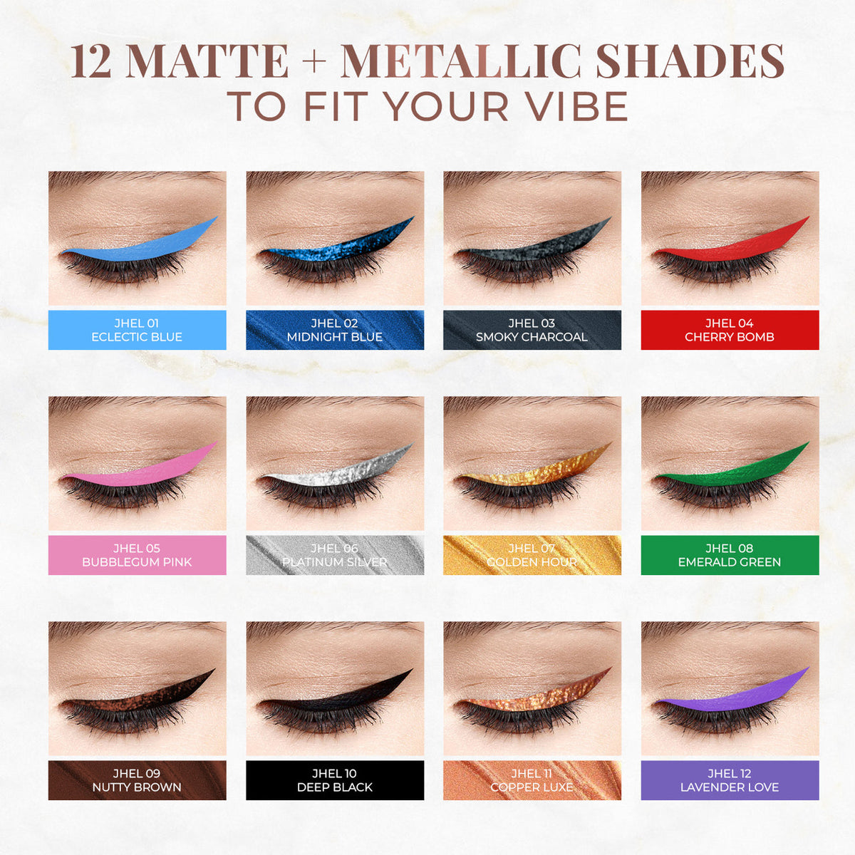 Just Herbs Herb Enriched Waterproof Eyeliner with Jojoba Oil & Vitamin E - Nutty Brown, 2.5ml - Image 3