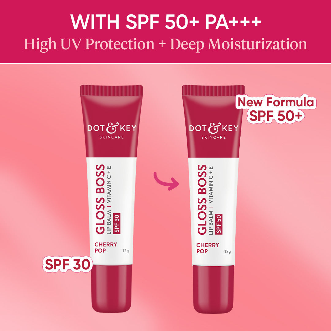 Dot & Key Gloss Boss Lip Balm with Vitamin C+E SPF 30, Cherry Pop, 12g - Image 2
