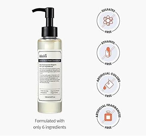 Dear Klairs Gentle Black Fresh Cleansing Oil - 150 mL - Image 2