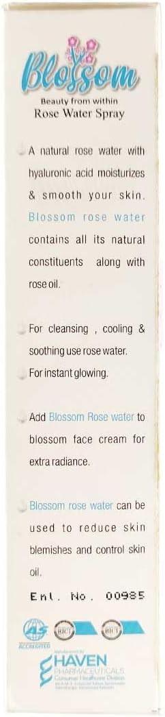 Blossom Rose Water Face Moisturiser with Hyaluronic & Salicylic Acid - 100mL - Image 2
