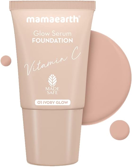 Mamaearth Glow Serum Foundation with Vitamin C & Turmeric - 18ml - Image 3