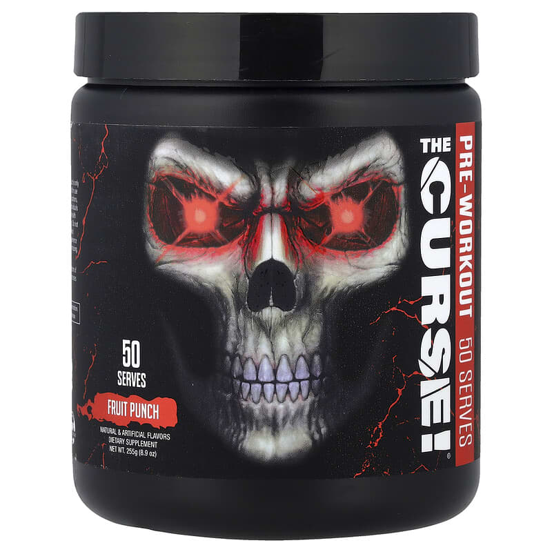 Jnx Nutrition The Curse Pre-Workout Powder, Fruit Punch - 50 Servings, 12/Case