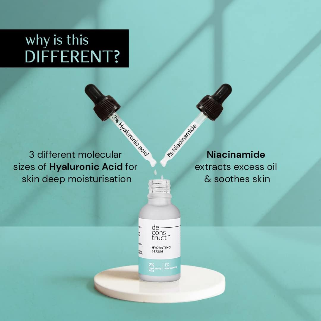 Deconstruct Hydrating Serum - 2% Hyaluronic Acid + 1% Niacinamide, 30ml - Image 2