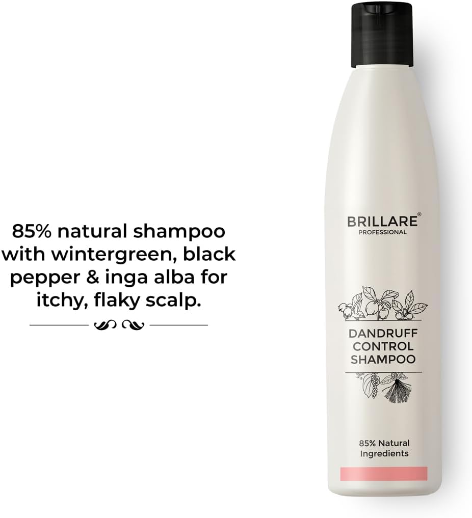 Brillaire Dandruff Control Shampoo - 85% Natural Ingredients - 300ml - Image 2