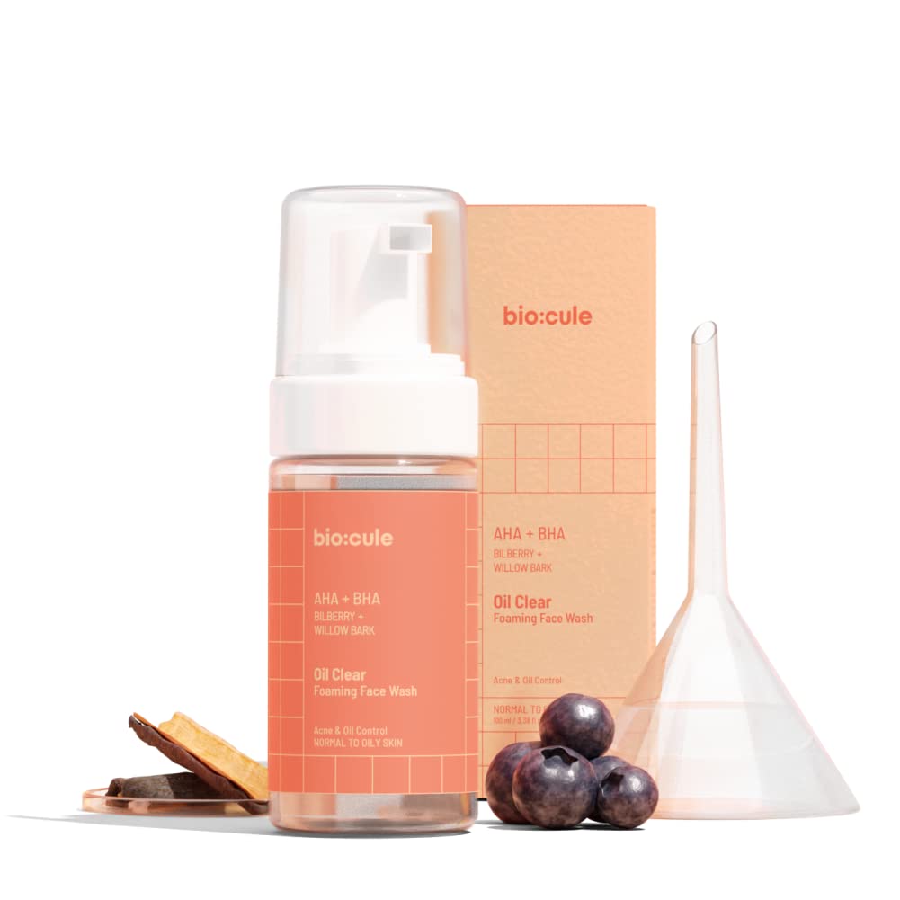 Biocule Oil Clear Foaming Face Wash with BHA + AHA, 100ml