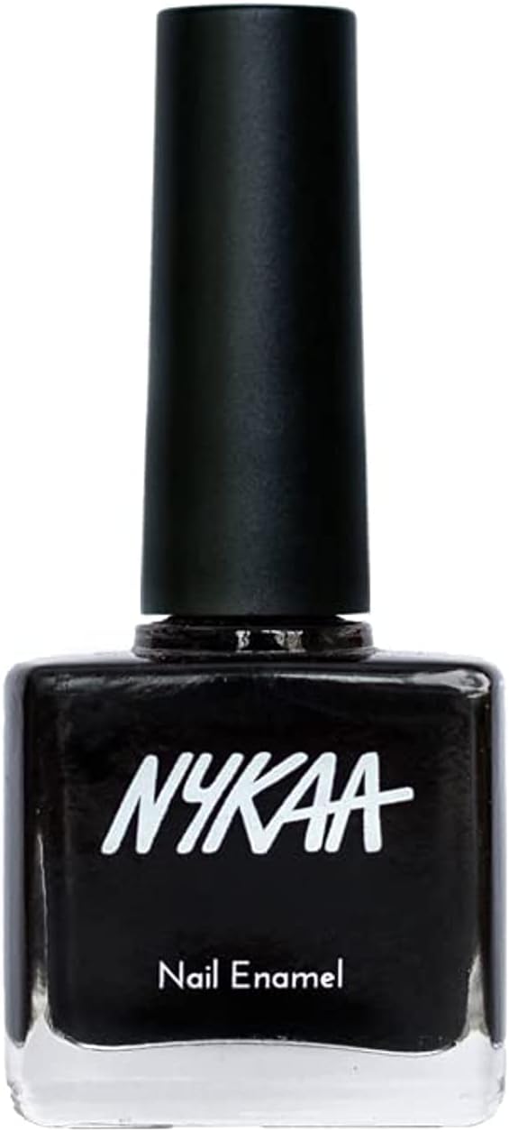 Nykaa Pop Nail Enamel Black Licorice - Black, 10 ml