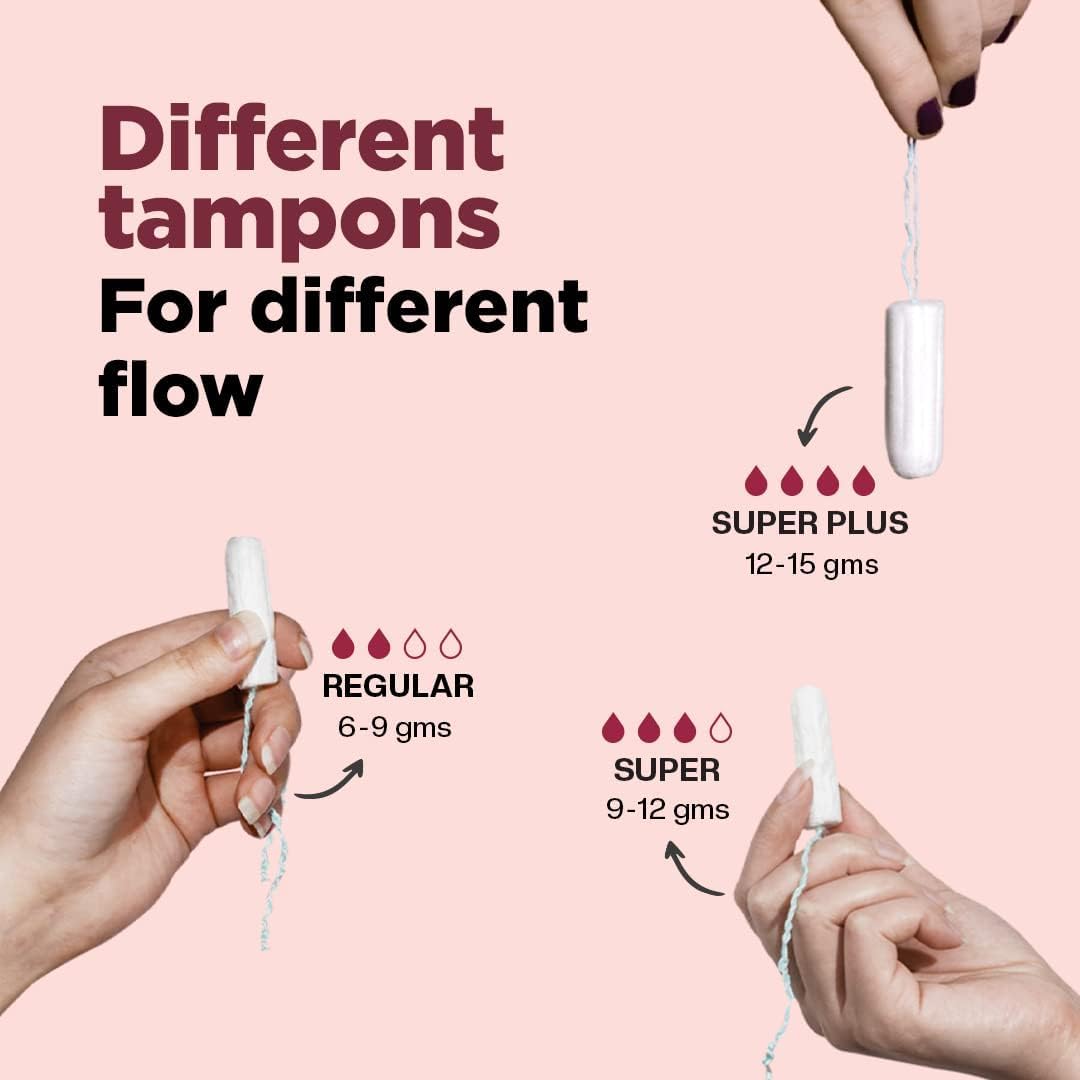Pee Safe 100% Organic Cotton Tampons, Biodegradable - Regular, 16 Pack - Image 3