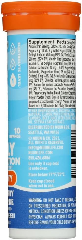 Nuun Act Sport Hydration Effervescent Tablets - Blueberry Tangerine - 10 Pack - Image 2