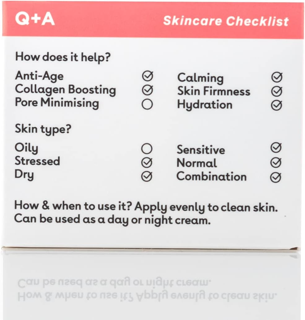Q+A Collagen Anti-Age Face Moisturiser, Seaweed-Derived, 50ml - Image 3