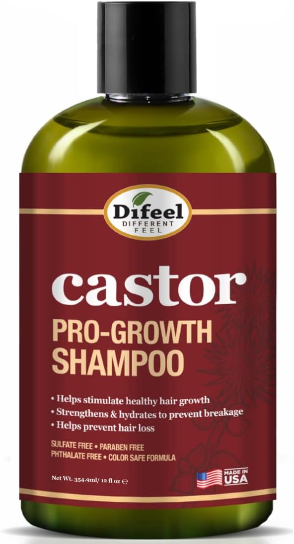 Difeel Castor Pro-Growth Shampoo - Nutrient-Rich Formula, 354.9ml