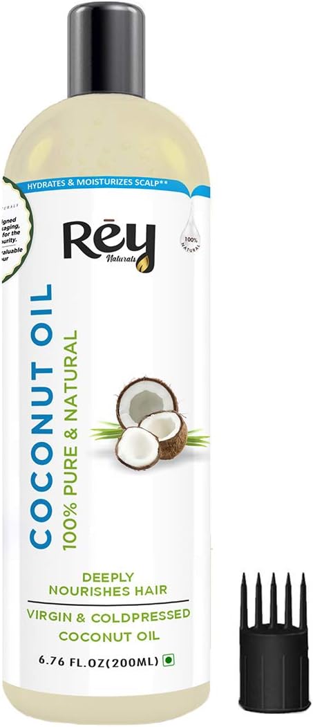 ReyNaturals Cold Pressed Coconut Oil for Hair & Skin - 200ml