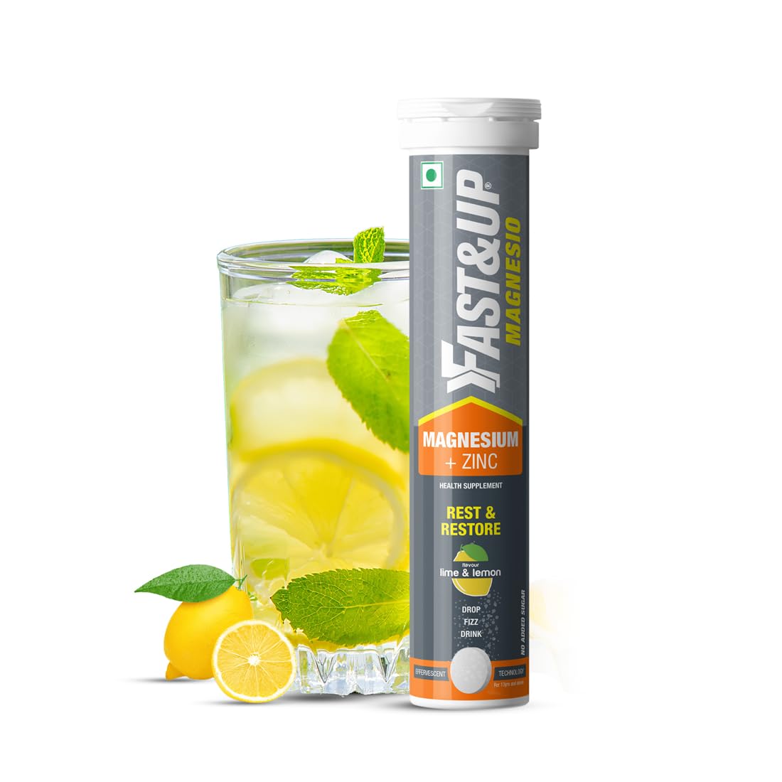 Fast & Up Magnesium - Lime and Lemon Vitamin Supplement, 60 Capsules