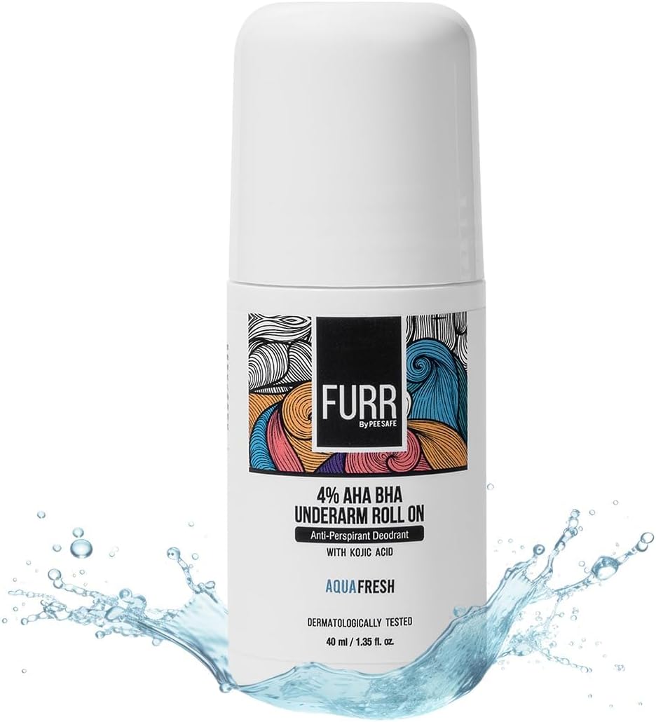 Pee Safe FURR Underarm Roll-On Deodorant with 4% AHA BHA - 40 ml