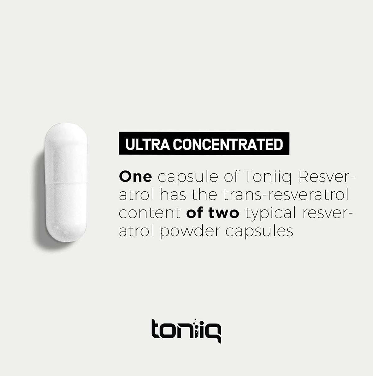 Toniiq Ultra High Purity Resveratrol Capsules - Beauty Supplement - Image 5
