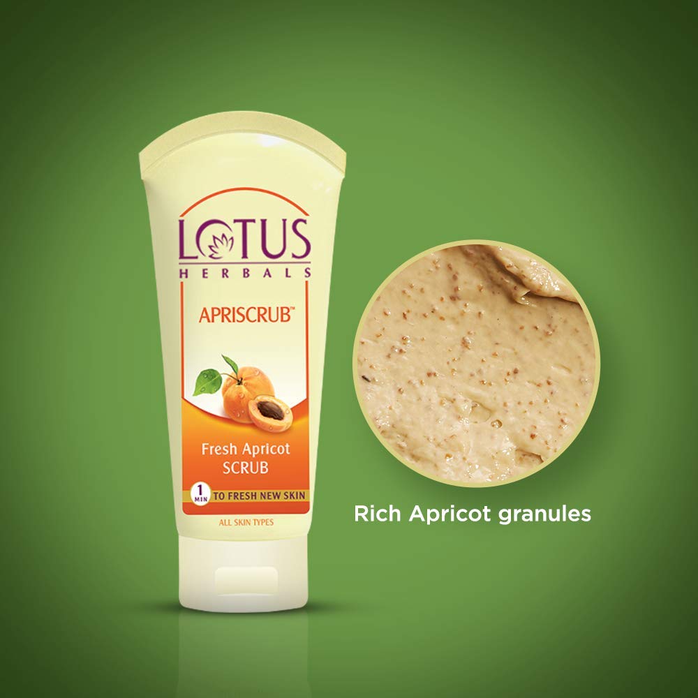 Lotus Herbal Apriscrub Fresh Apricot Scrub - 180 Gram Exfoliator - Image 5