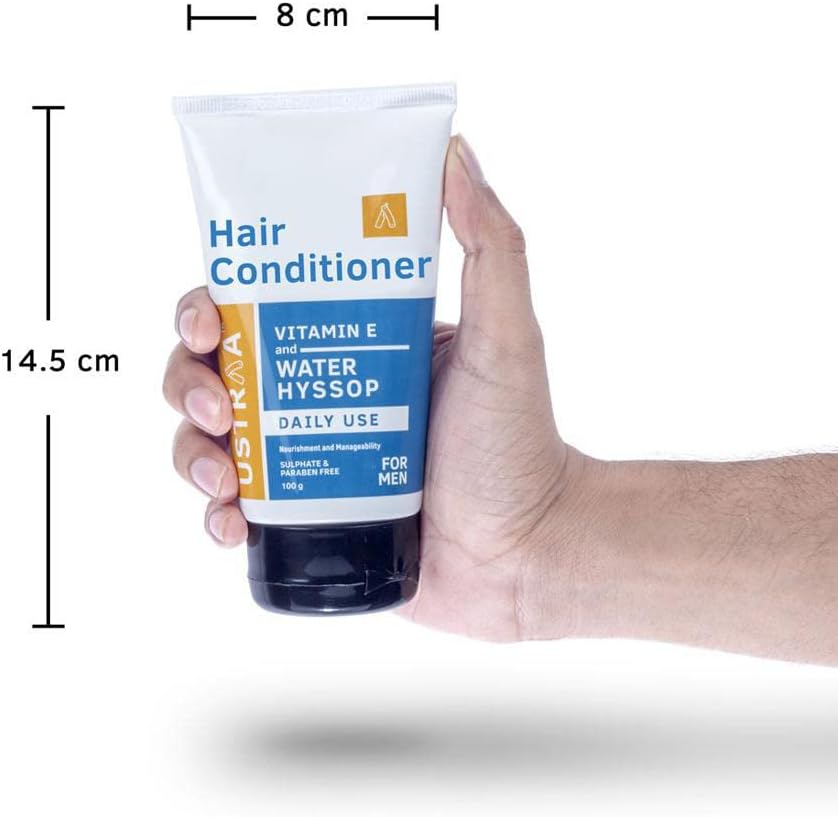 Ustraa Hair Conditioner for Men - Vitamin E & Water Hyssop, Daily Use - 100g - Image 7