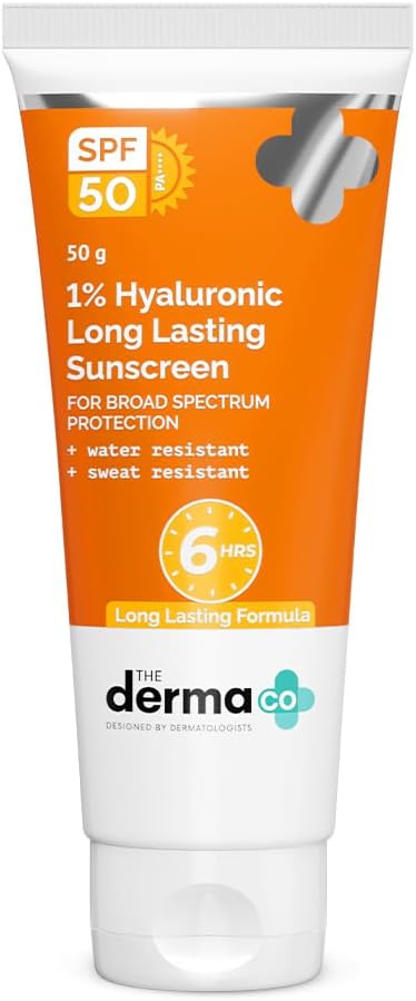 The Derma Co 1% Hyaluronic Acid Long Lasting SPF 50 Sunscreen - 50g