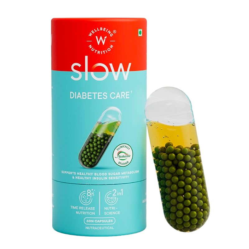 Wellbeing Nutrition Slow Diabetes Care Capsules with Reducose® & Botanicals - 60 Veg Capsules