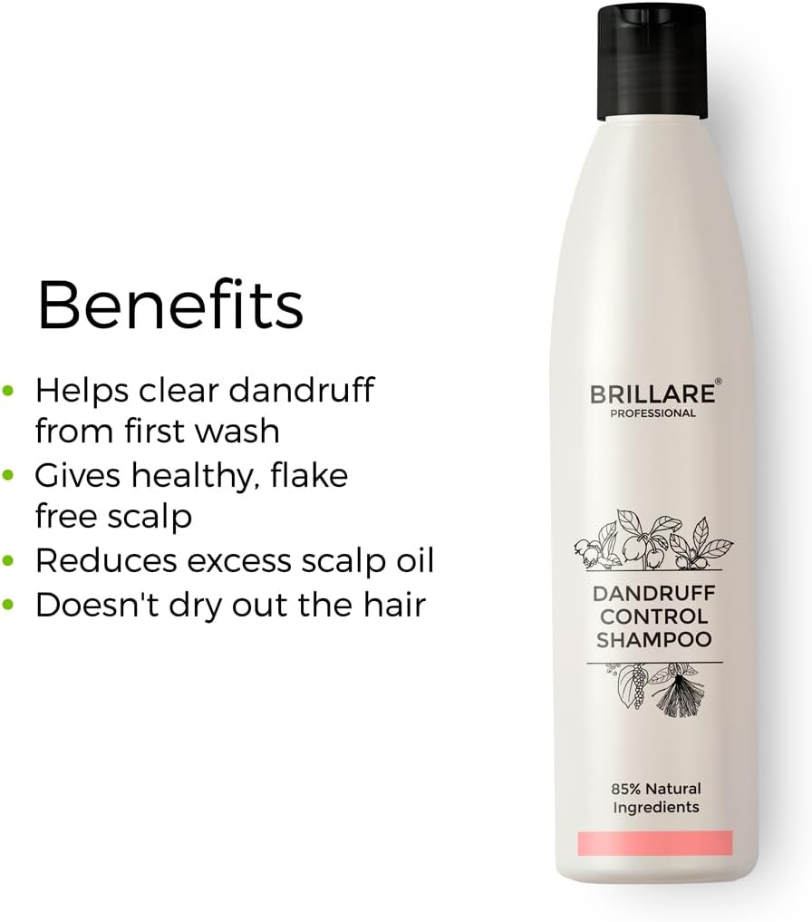Brillaire Dandruff Control Shampoo - 85% Natural Ingredients - 300ml - Image 3