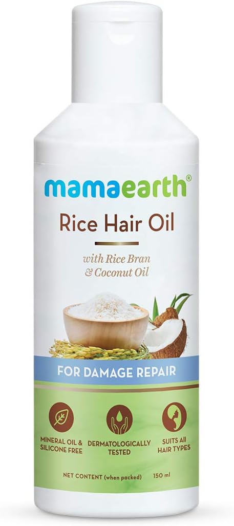 Mamaearth Rice Hair Oil with Rice Bran & Coconut Oil - 150ml