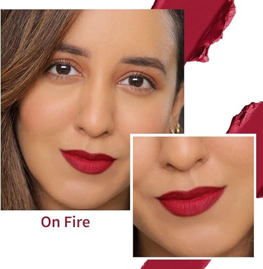 Nykaa So Creme! Creamy Matte Lipstick - On Fire - Image 5