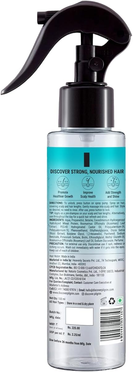 Pilgrim Hair Treatment Spray with Rosemary & Biotin - 100ml - Image 8