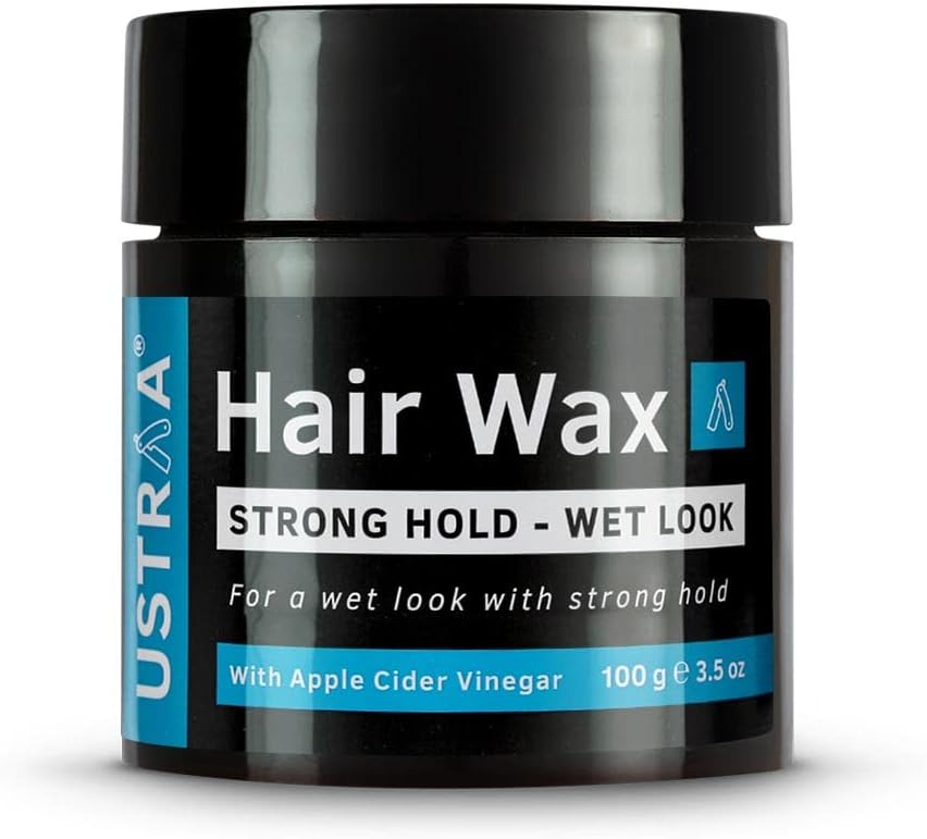 Ustraa Hair Wax Strong Hold - Wet Look with Apple Cider Vinegar, 100g