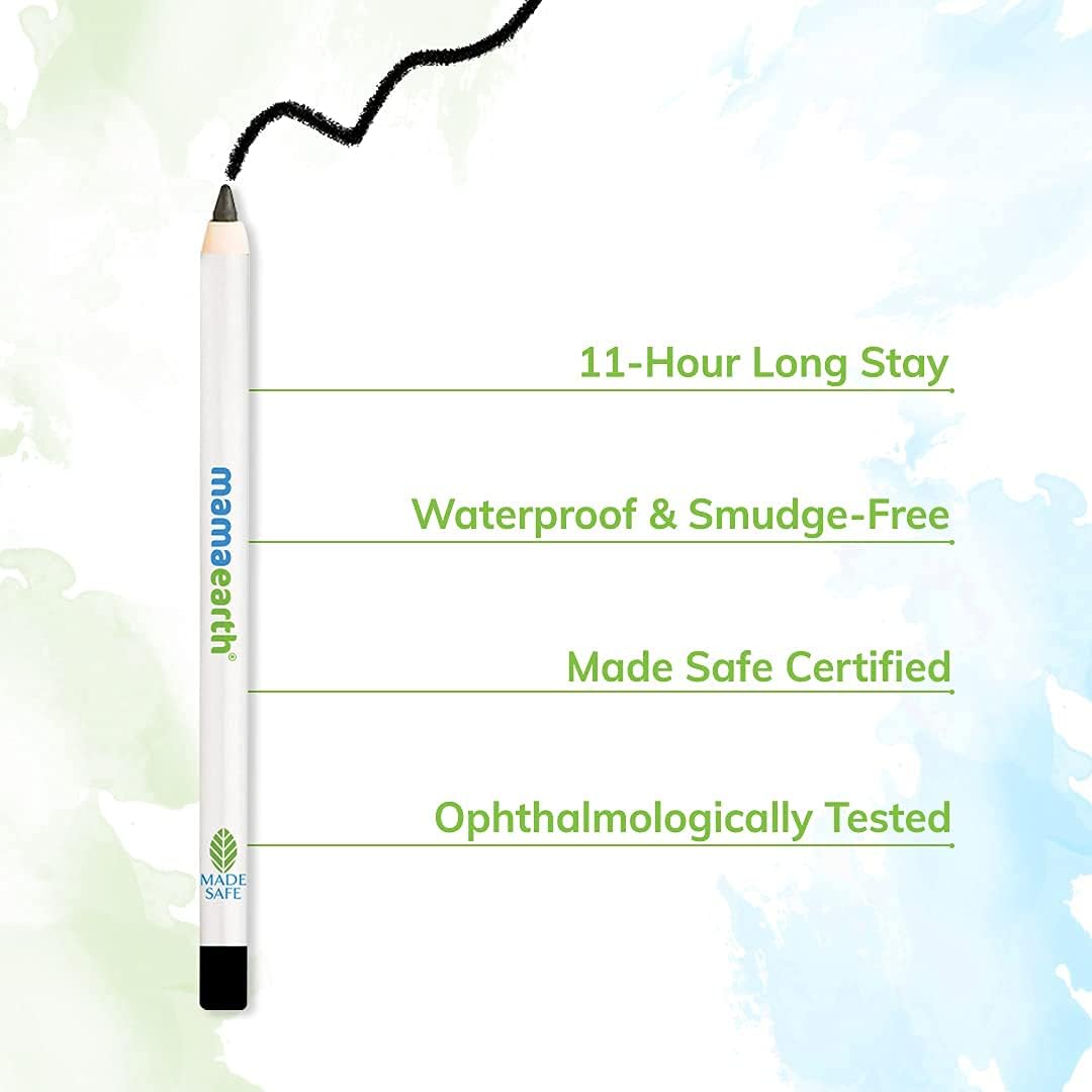 Mamaearth Charcoal Black Long Stay Kajal with Castor Oil & Chamomile, 1.2g - Image 6
