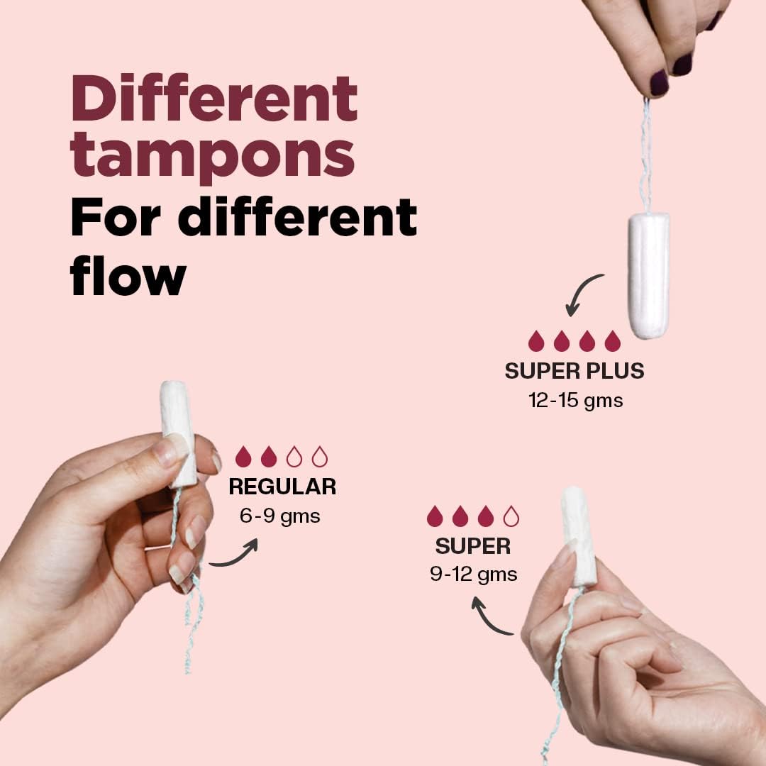 Pee Safe Organic Cotton Tampons - Extra-Soft, Super Absorbency, 16 Pack - Image 2