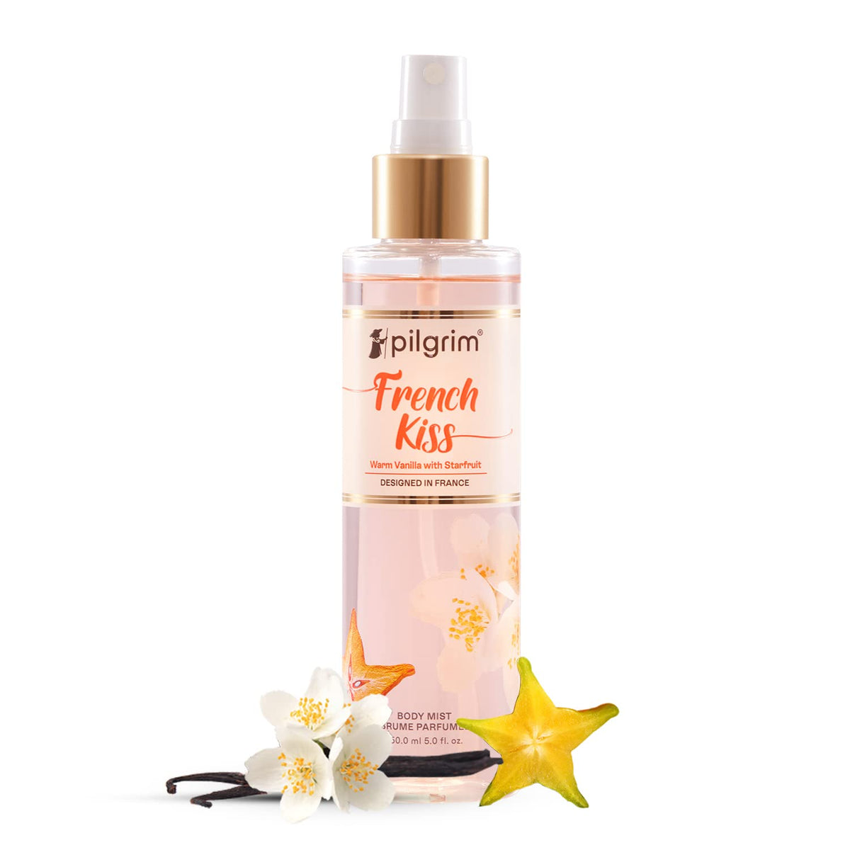 Pilgrim French Kiss Body Mist - Vanilla with Starfruit, 150ml