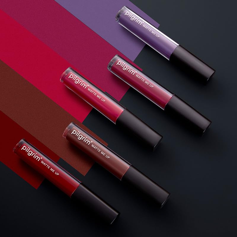 Pilgrim Liquid Matte Lipstick - Flirty Rose, Colour Cosmetics for Women - Image 8