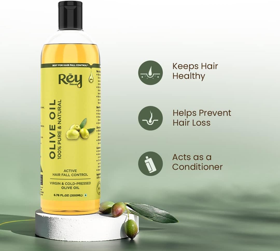ReyNaturals Olive Oil Extra Virgin Cold Pressed for Massage - 200ml - Image 2