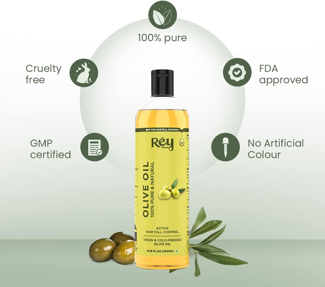 ReyNaturals Olive Oil Extra Virgin Cold Pressed for Massage - 200ml - Image 4
