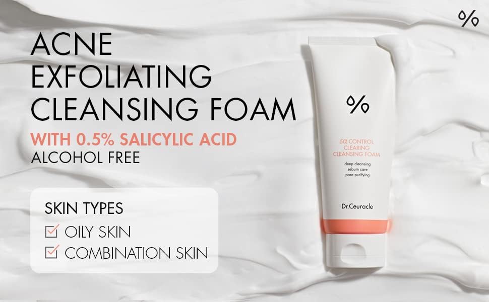 Dr.Ceuracle 5α Control Clearing Cleansing Foam with Salicylic Acid - 200ml - Image 3