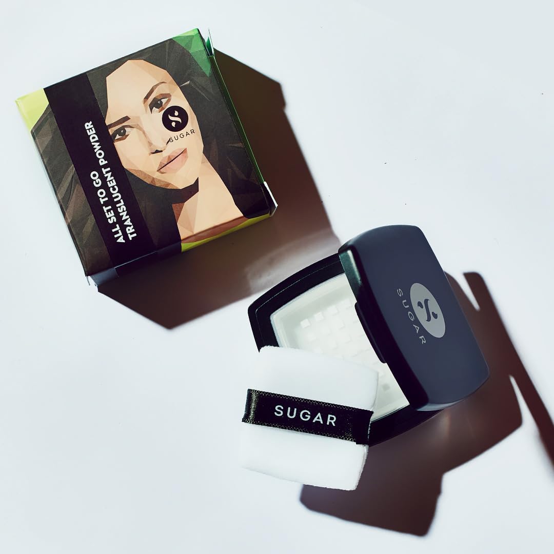 Sugar Cosmetics Translucent All Set To Go Powder - 15g - Image 6