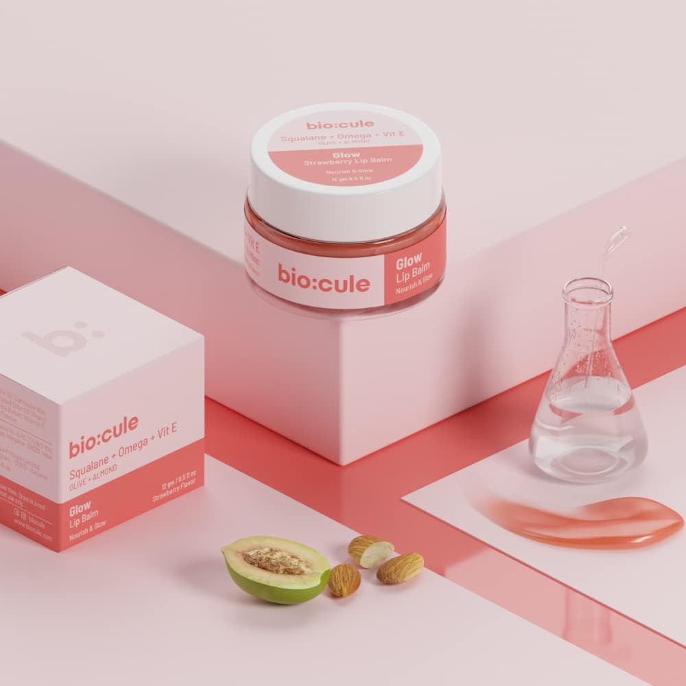 Biocule Glow Lip Balm - Squalane + Omega + Vitamin E, 12g - Image 7