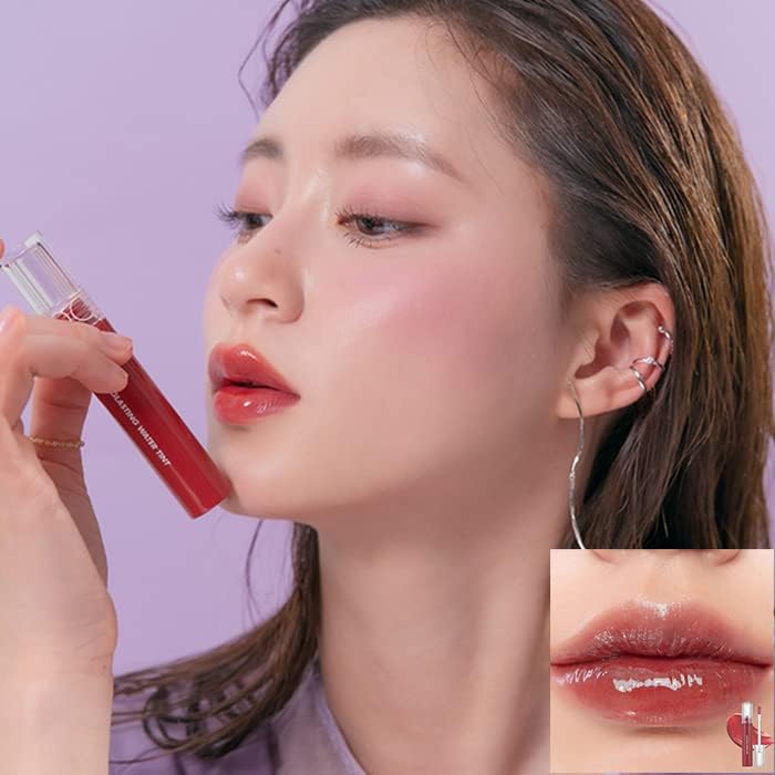 Rom&Nd Glasting Water Tint 08 Rose Stream - Moisturising, Non-Sticky Lip Gloss - 4g - Image 2