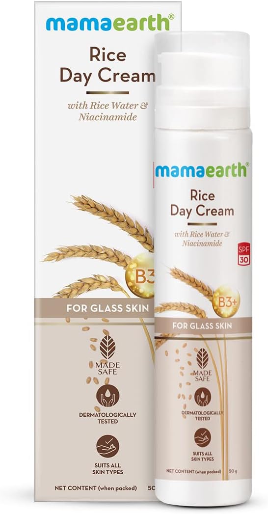 Mamaearth Rice Day Cream - Face Moisturiser, 50 g - Image 3