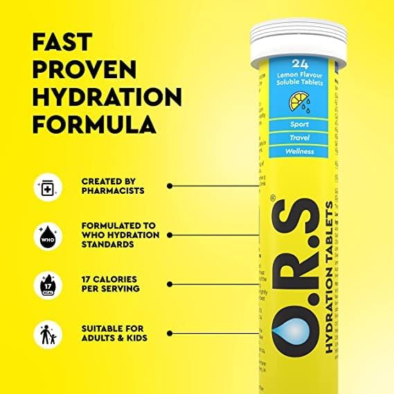 ORS Hydration Tablets - Electrolytes, Lemon & Blackcurrant, 96 Tablets - Image 3
