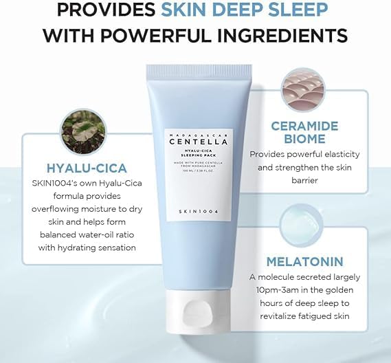Skin1004 Madagascar Centella Hyalu-Cica Sleeping Pack - 30ml Gel Mask - Image 5