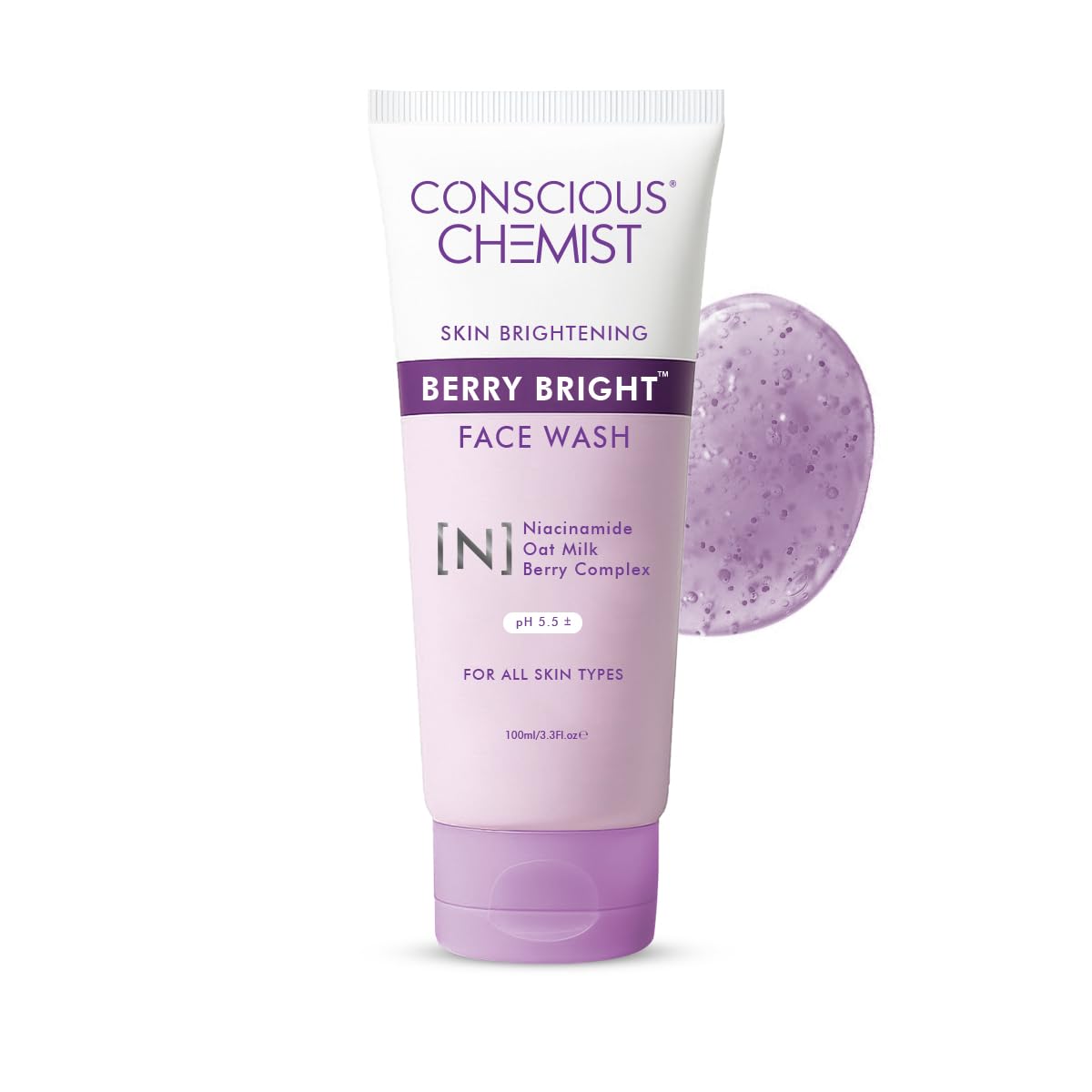 Conscious Chemist Niacinamide Face Wash - Berry Bright - 100ml