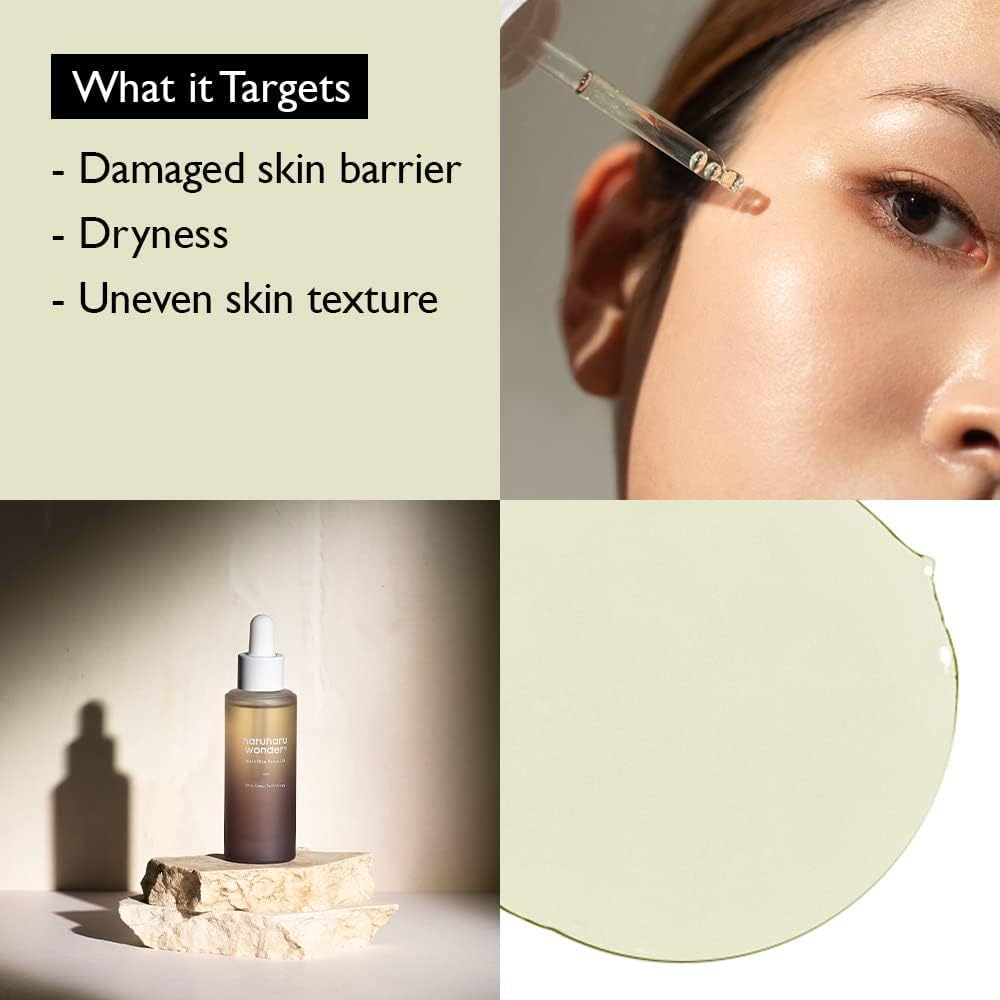 Haruharu Wonder Black Rice Facial Oil 30ml - 95% Natural, Vegan - Image 4