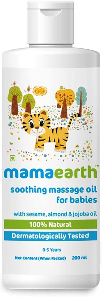 Mamaearth Baby Massage Oil - 100% Natural Ingredients, Dermatologically Tested, 200ml