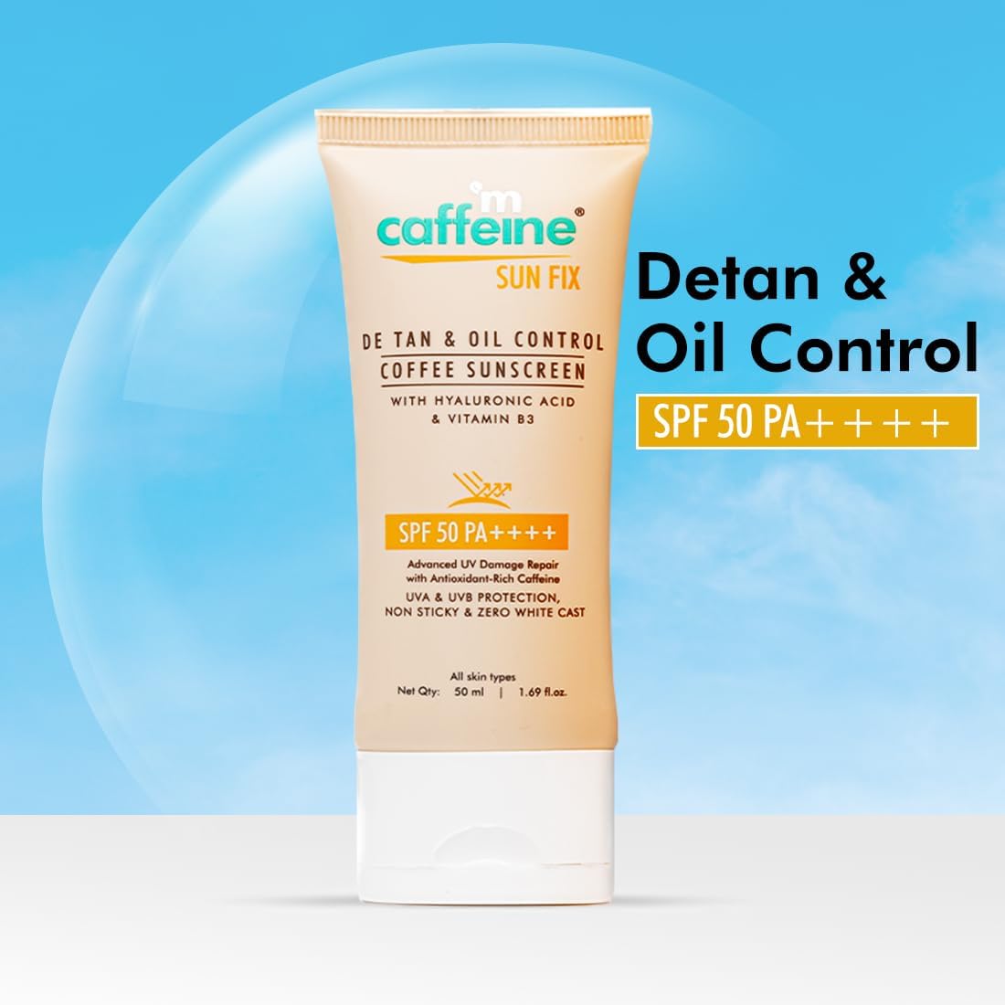 mCaffeine Coffee Sunscreen Lotion SPF 50 - 100ml - Image 8