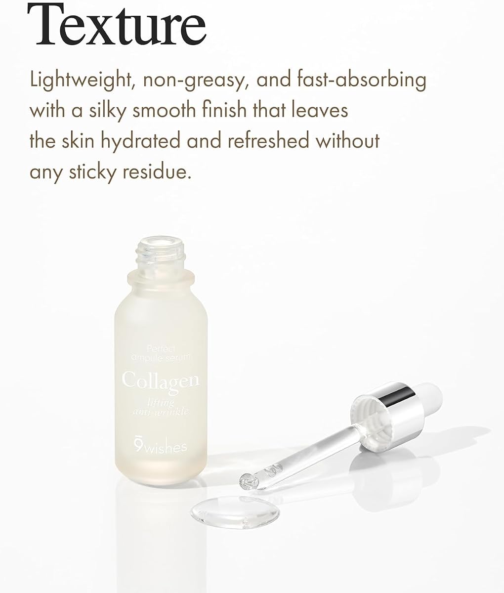 9Wishes Ultimate Collagen Ampule Serum - Nourishing Face Treatment, 25ml - Image 5