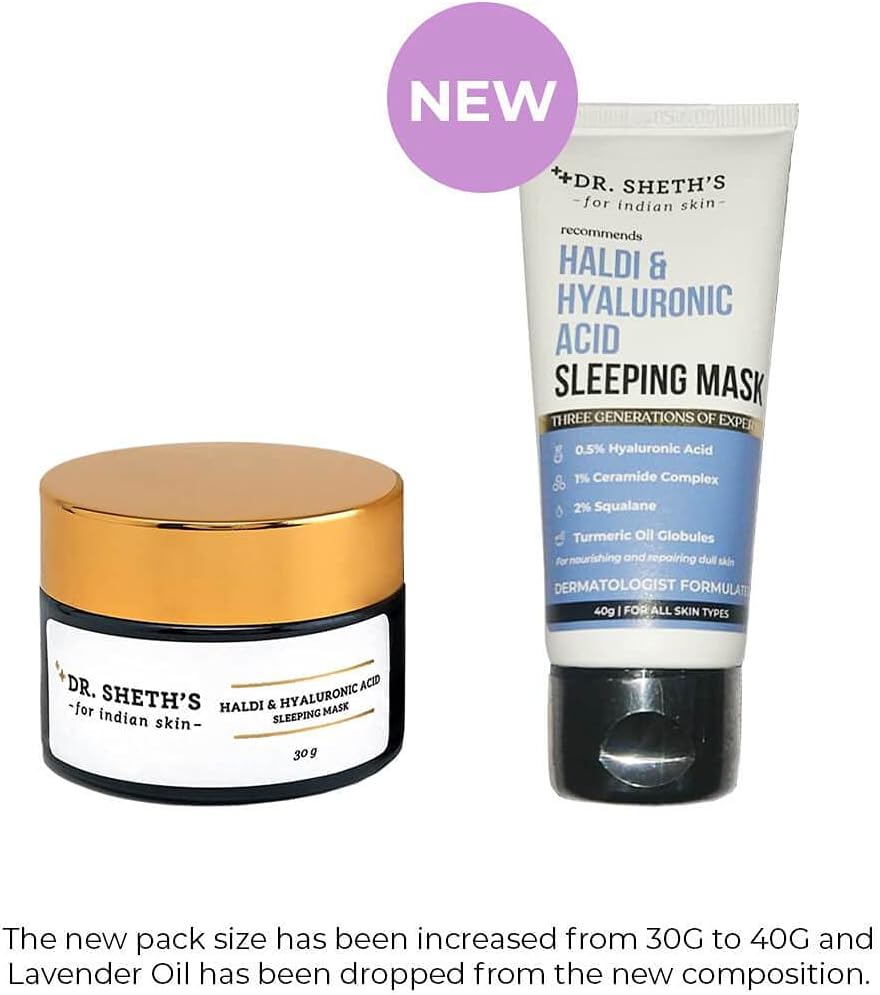 Dr. Sheth's Haldi & Hyaluronic Acid Sleeping Mask - 40g - Image 5